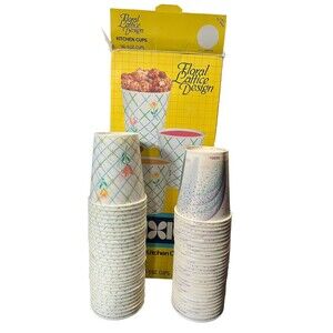 Vintage Dixie Kitchen 5oz Floral Lattice Design (31)  Dots Design (28) Open Box